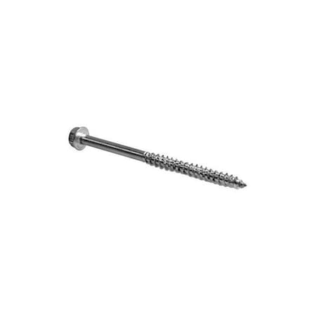 Simpson Strong-Tie Wood Screw, 1/4 in, 4 in, Stainless Steel Hex Drive SDWH27400GR30